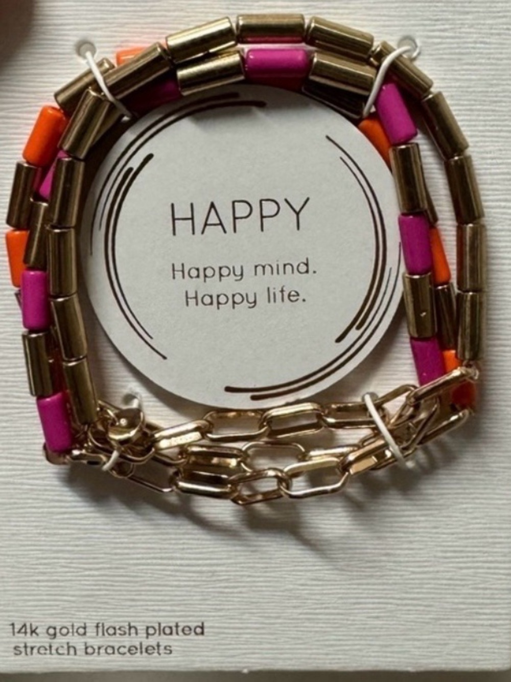 NEW Unwritten Happy stretch bracelets - Picture 1 of 1